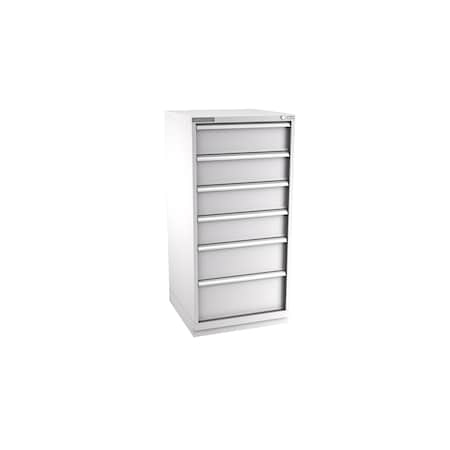 Champion Tool Storage Modular Drawer Cabinet, 6 Drawer, Light Gray, Steel, 28 in W x 28-1/2 in D x 59-1/2 in H S27000601ILCFTB-LG